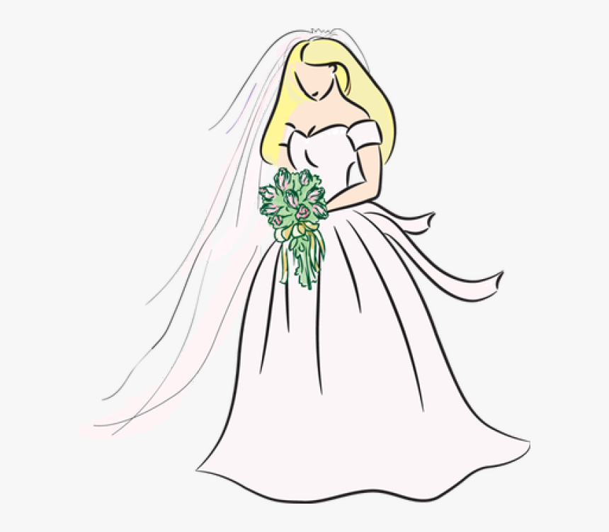 Wedding Dress Cartoon Transparent - Draw-e