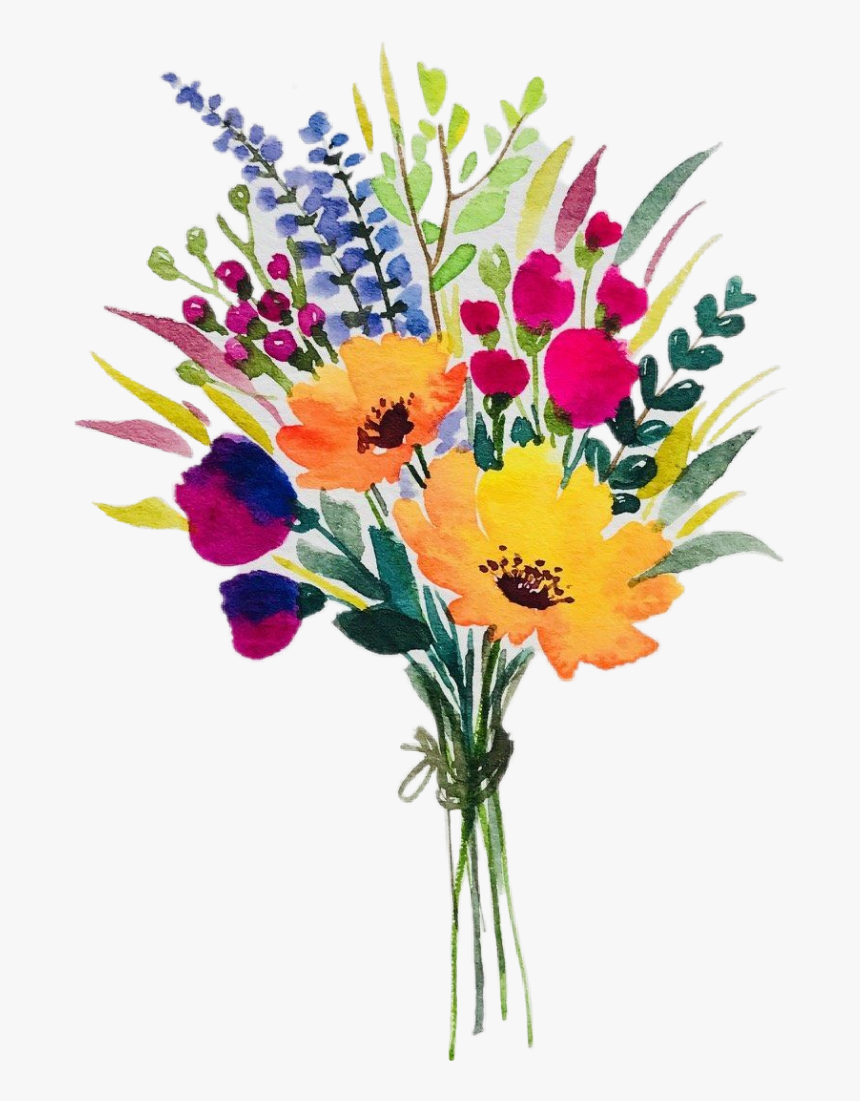 Download #watercolor #flowers #bouquet #bunch #arrangement #png ...