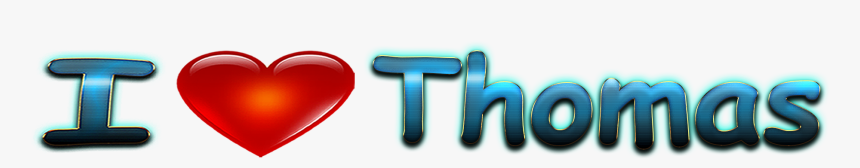 Thomas Love Name Heart Design Png, Transparent Png, Free Download