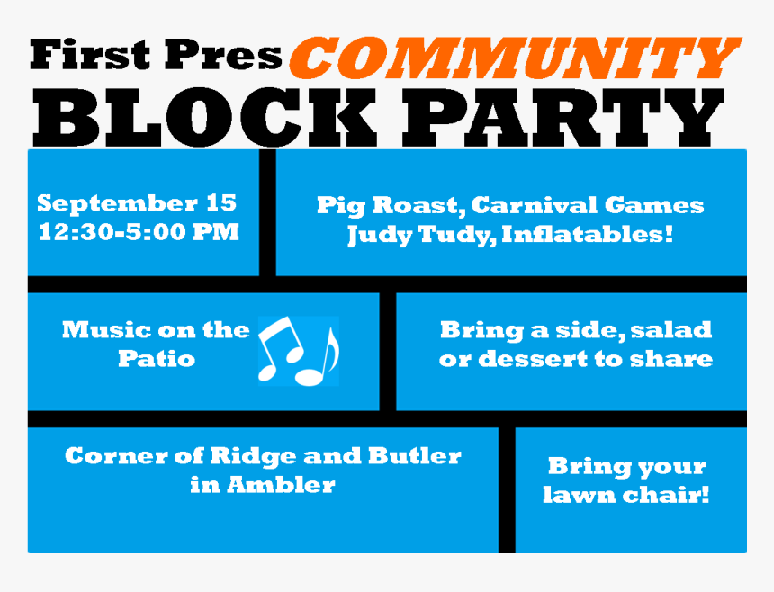 First Pres Community Block Party, HD Png Download, Free Download