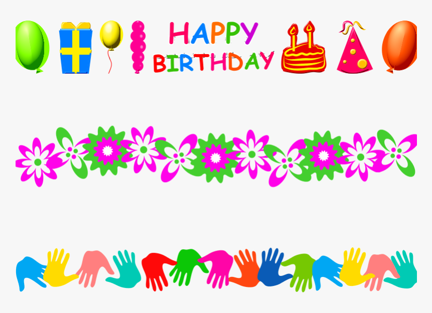 This Graphics Is Page Border About Birthdays, Boundaries,, HD Png Download, Free Download