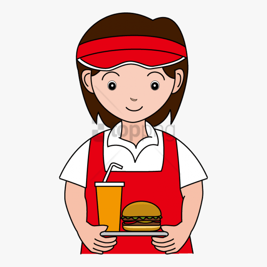 Fast Food Worker Clipart , Transparent Cartoons, HD Png Download, Free Download