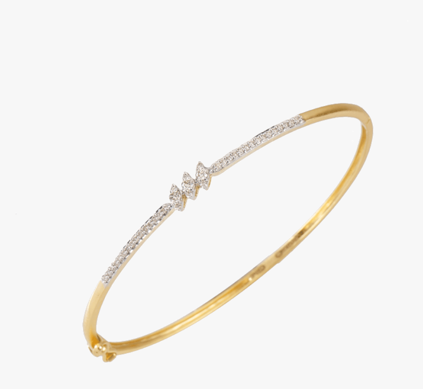 18kt Yellow Gold And Diamond Bangle For Women, HD Png Download, Free Download