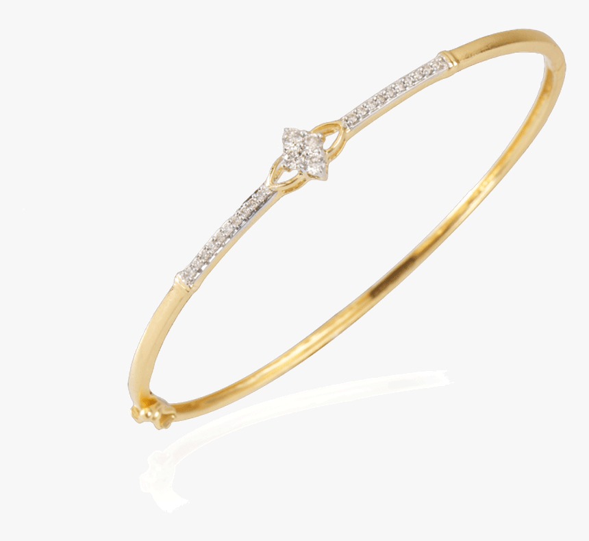 18kt Yellow Gold And Diamond Bangle For Women, HD Png Download, Free Download