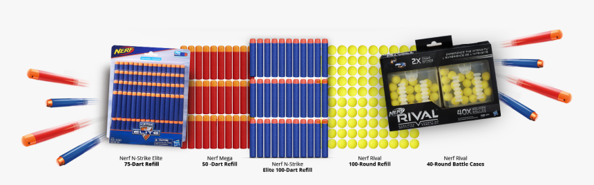 Nerf N-strike Elite Dart Refill, HD Png Download - kindpng