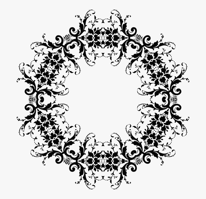 Transparent Christmas Wreath Clipart Black And White, HD Png Download, Free Download