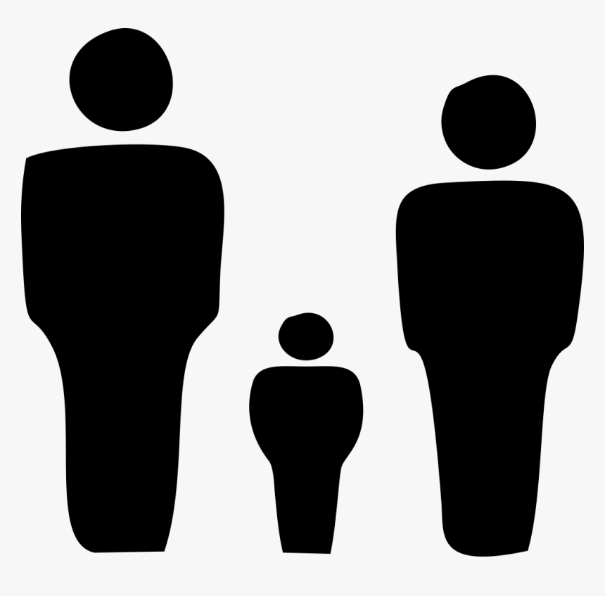 Father Son Mother Black Line Art Icon Image, HD Png Download, Free Download