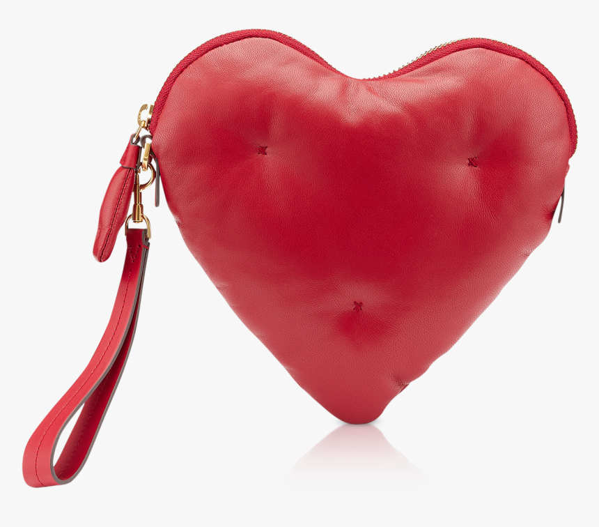 Anya Hindmarch Women"s Red Nappa Leather Heart Chubby, HD Png Download, Free Download