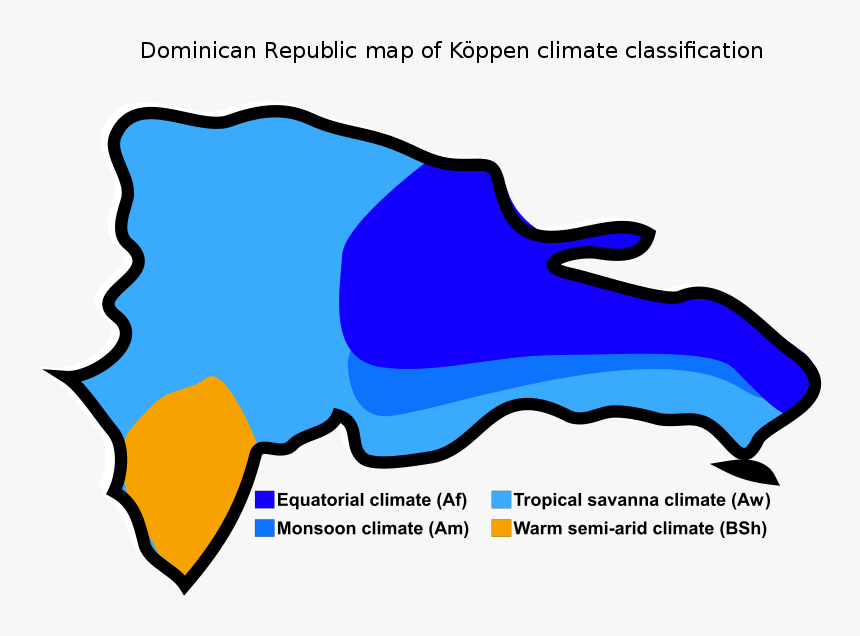 Dominican Republic Map Of Köppen Climate Classification, HD Png Download, Free Download