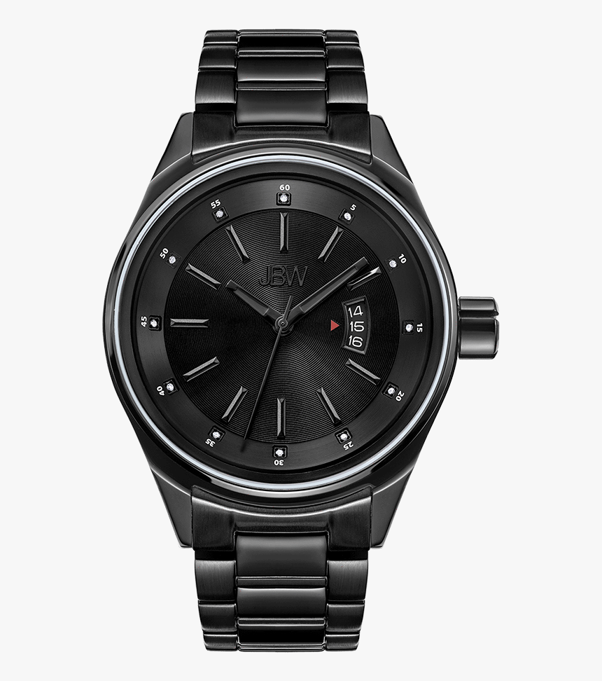 Jbw Rook J6287k Black Ion Diamond Watch Front, HD Png Download, Free Download