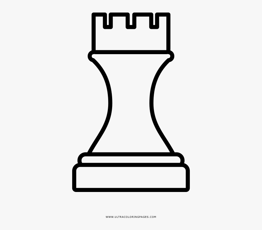 Chess Colouring Pages - Rook Piece - Twinkl Resource