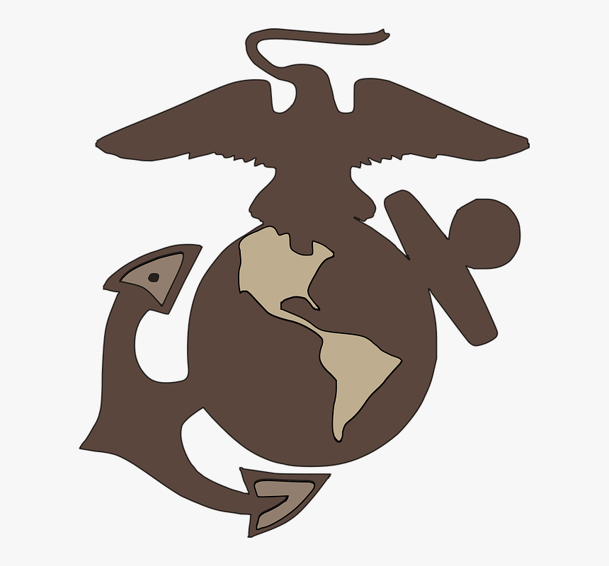 Marine, Globe, Anchor, Eagle, Snake, Logo, HD Png Download, Free Download