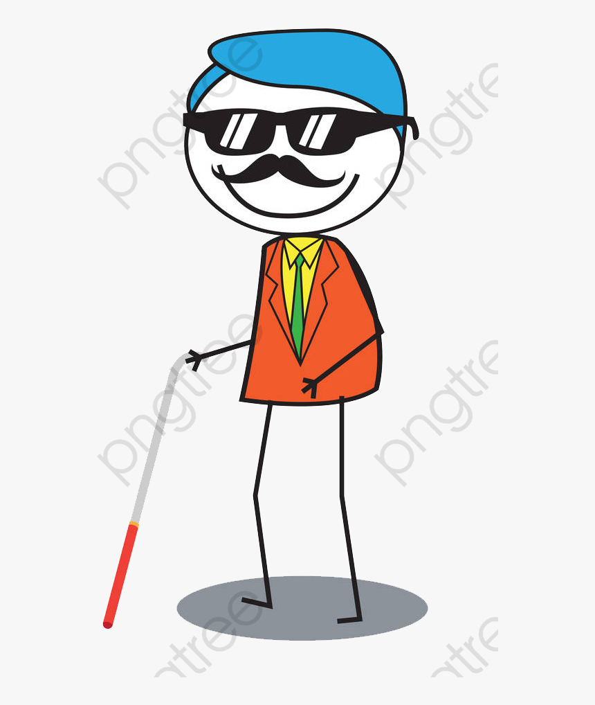 Blind Walking With Glasses, HD Png Download, Free Download