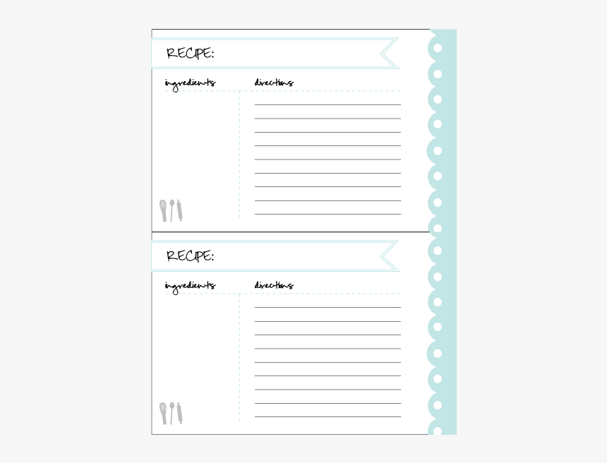 Recipe Card Mint, HD Png Download, Free Download