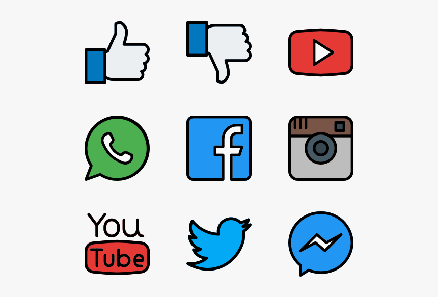 Social Network Icons Png, Transparent Png, Free Download