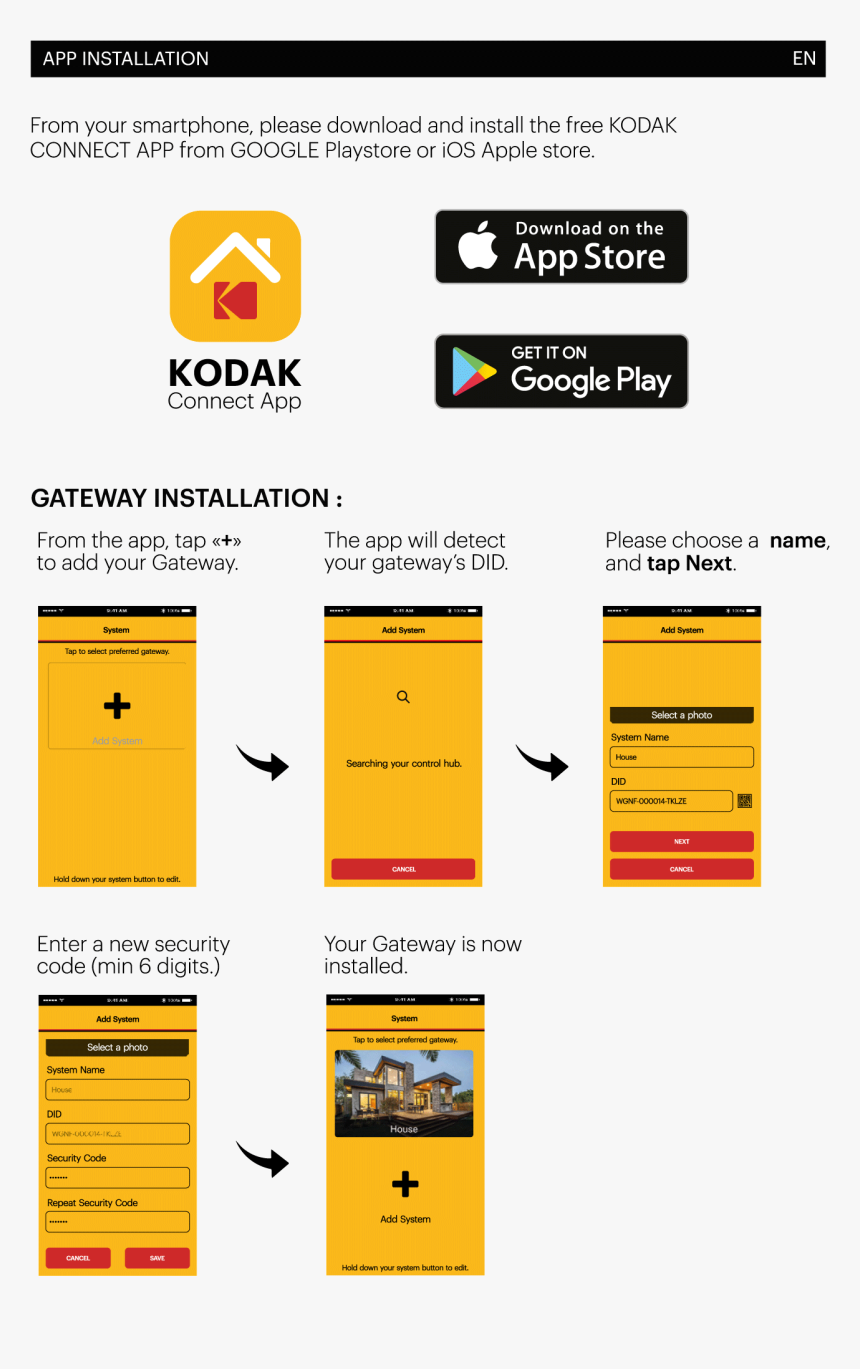 Kodak Alarm Security Sa101, HD Png Download, Free Download