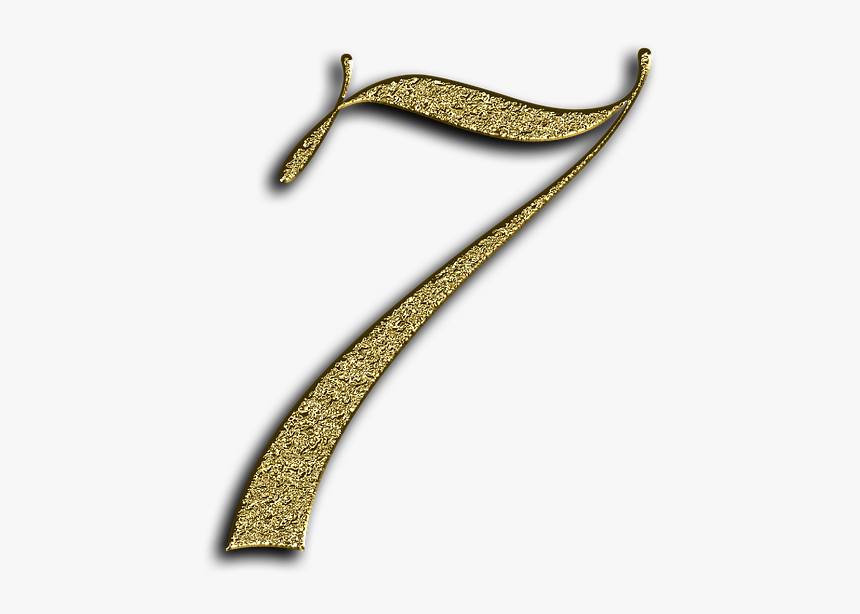 Number, 7, Gold, Font, Training, Seven, Learn, Golden, HD Png Download, Free Download