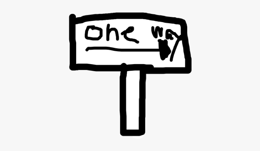 One Way Sign Png, Transparent Png, Free Download