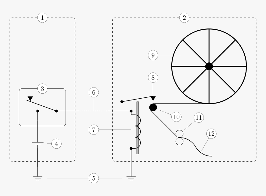 Electrical Telegraph Schematic, HD Png Download, Free Download