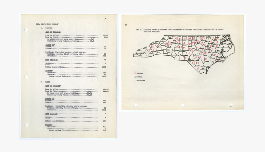 Map Of Tobacco And Cotton Plant Pathology Demonstrations, HD Png Download, Free Download