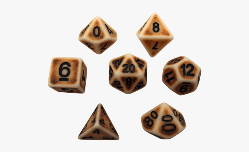 Artificer"s Bones- Plastic Set Of 7 Polyhedral Rpg, HD Png Download, Free Download