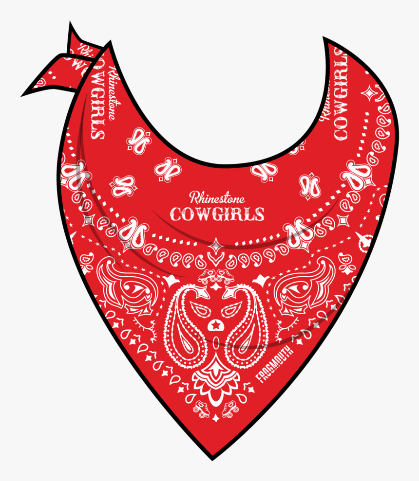 Txrd Rhinestone Cowgirls Reversible Bandana Frogmouth - Red Bandana Neck Png, Transparent Png, Free Download