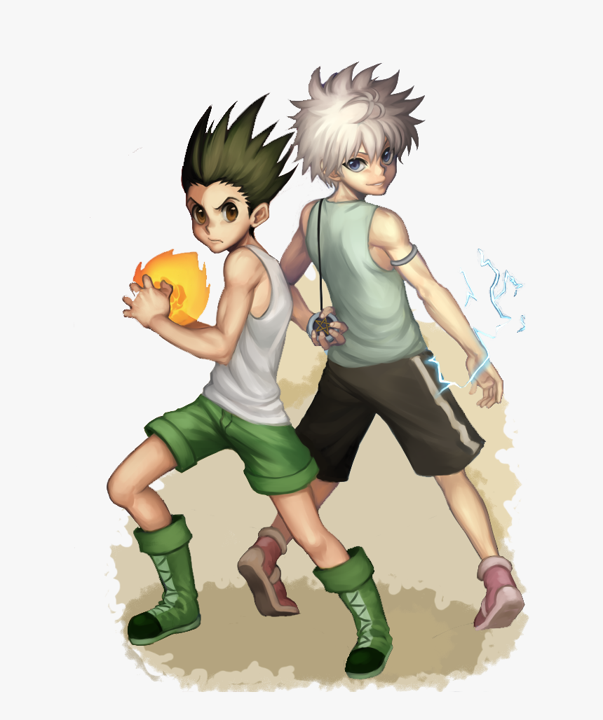 gon et killua muscles hd png download kindpng gon et killua muscles hd png download