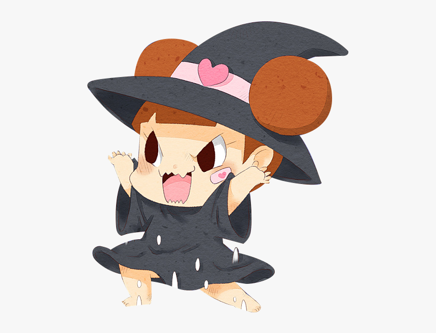 Cute Little Witchcraft Halloween Witch Cartoon Clipart - Cartoon, HD Png Download, Free Download