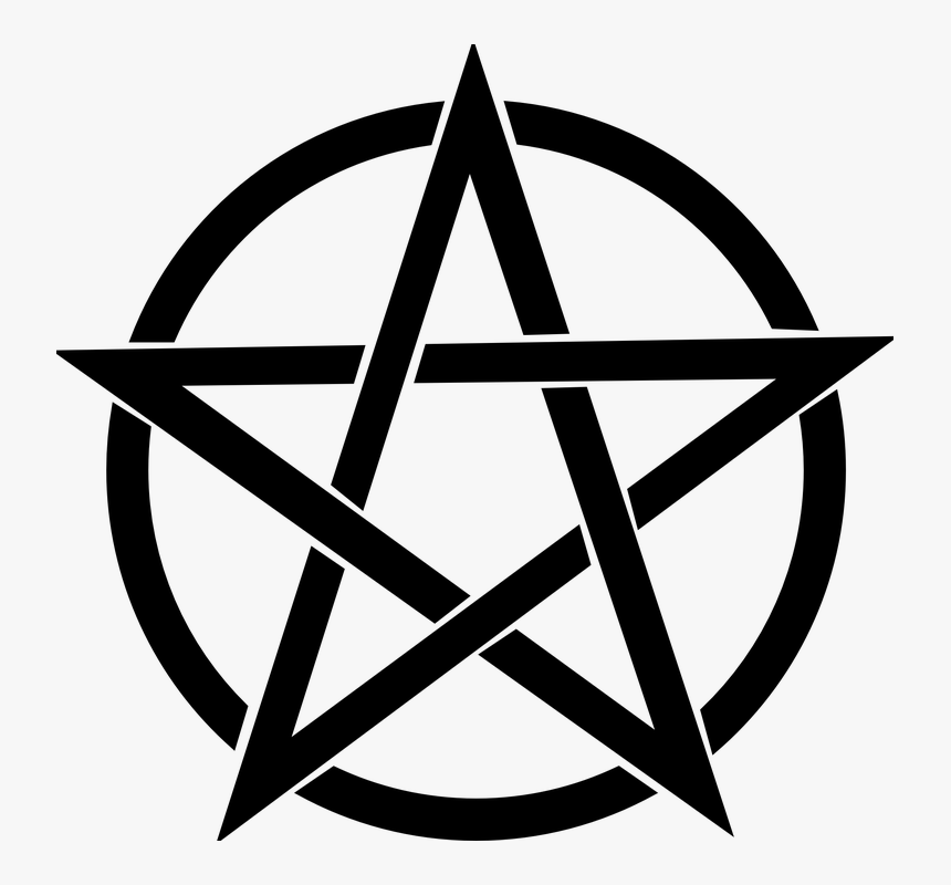 Pentagrama, Negro, Magia, Pagano, Pentáculo, Símbolo - Pentacle Png, Transparent Png, Free Download