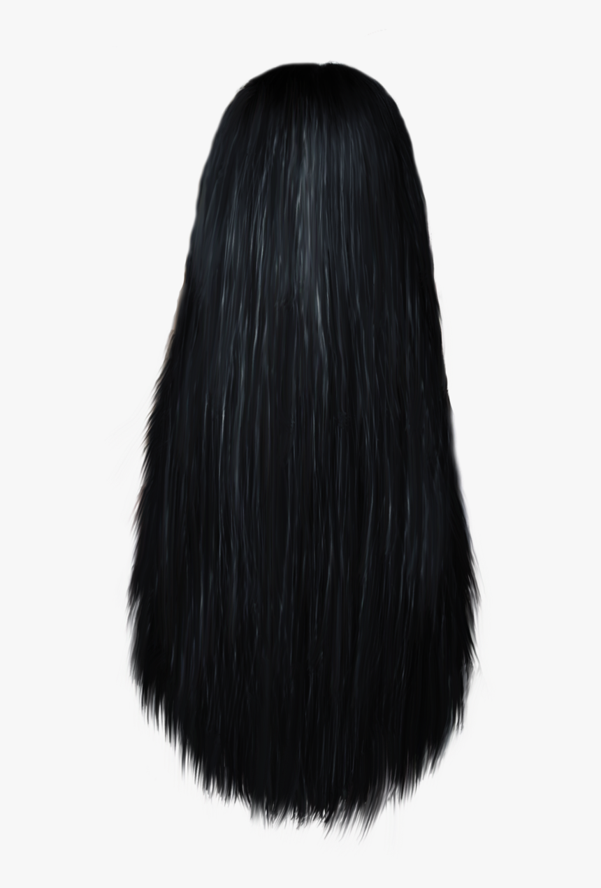 Black Hair Wig Brush Brown Hair Long Hair - Long Straight Hair Png