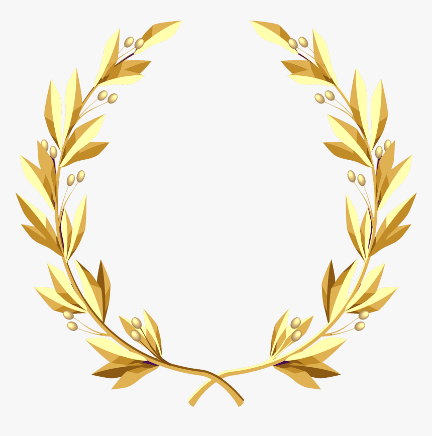 Laurel Wreath Border Png - Gold Laurel Wreath Transparent, Png Download, Free Download