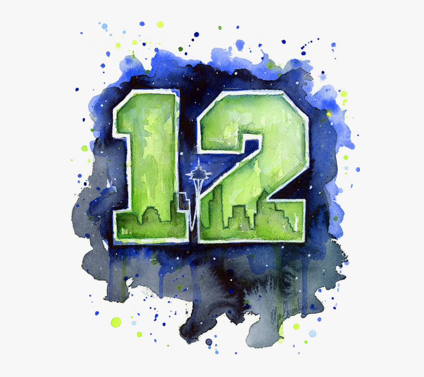 12th Man Seahawks Art Seattle Go Hawks, HD Png Download, Free Download