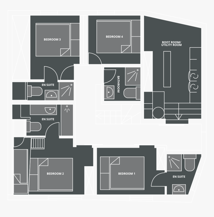 Chalet Vesper Floor Plan - Floor Plan, HD Png Download, Free Download