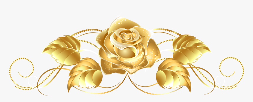 Yellow Flower Clipart Gold Flower - Gold Flowers Clip Art, HD Png Download, Free Download