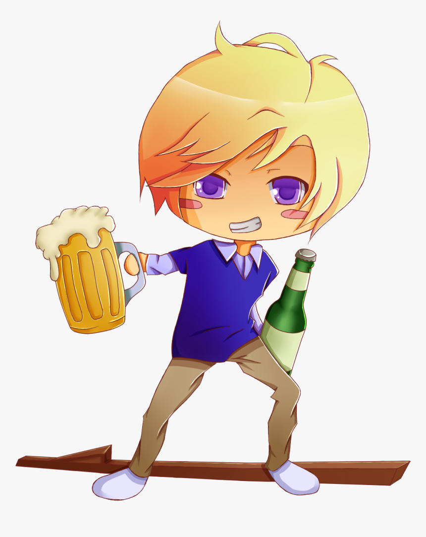 Chibi Boy With Beer, HD Png Download, Free Download