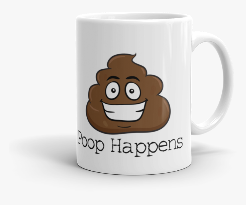 Poop Happens Poop Emoji Ceramic Mug - Coffee Cup, HD Png Download, Free Download