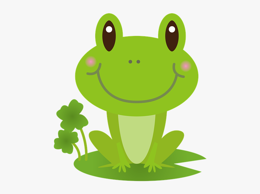 Frog, Green, Rain, Rainy, Cartoon, Cute, HD Png Download, Free Download