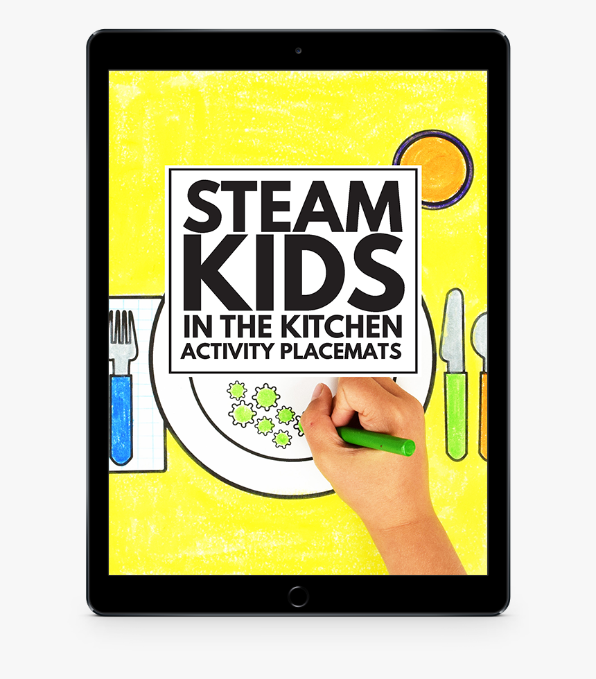 Steam Kids In The Kitchen Activity Placemats Ipad Transparent, HD Png Download, Free Download