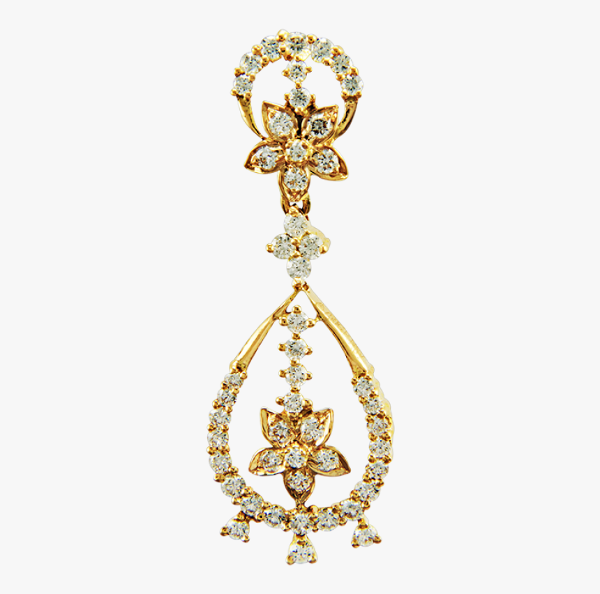 Royal Traditional Diamond Earrings, HD Png Download, Free Download