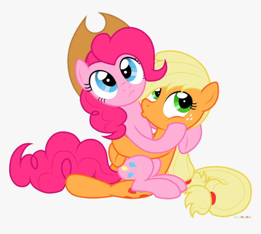 Pinkie Pie Hugging Apple Jack , Png Download, Transparent Png, Free Download