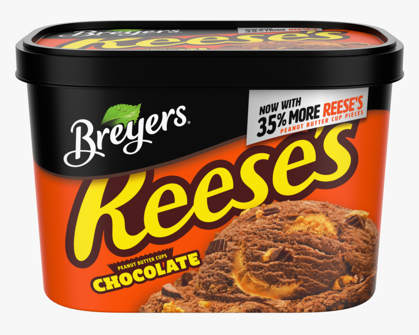 A 48 Ounce Tub Of Breyers Reese"s Chocolate Front Of, HD Png Download, Free Download