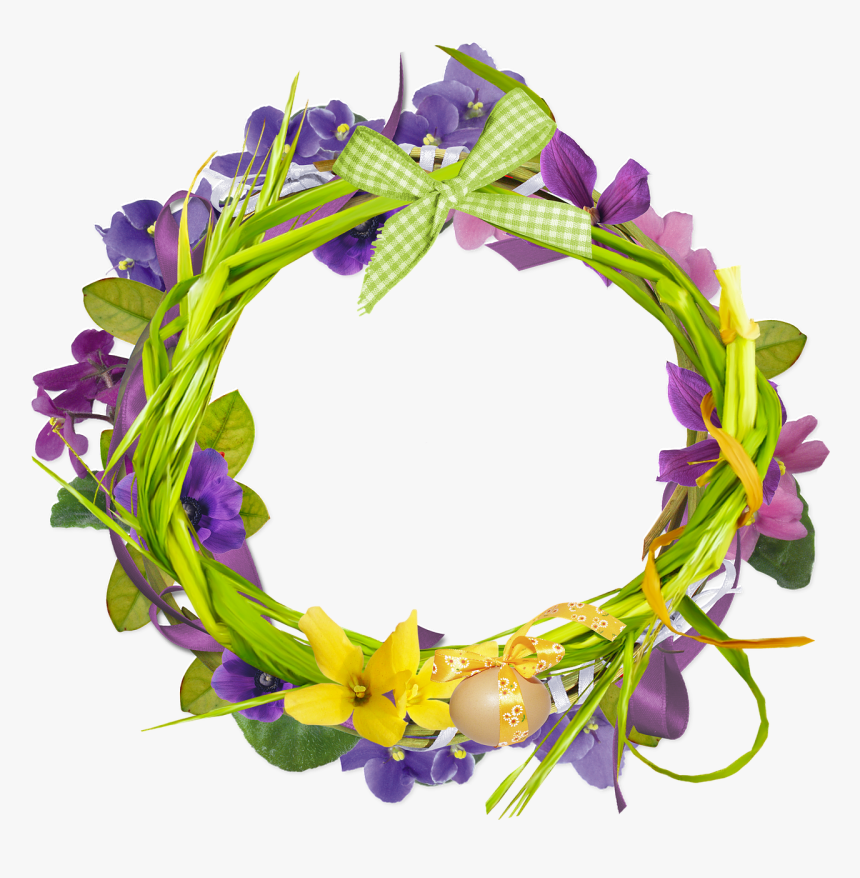 Easter Wreath Easter Egg Easter Flowers Free Photo, HD Png Download, Free Download