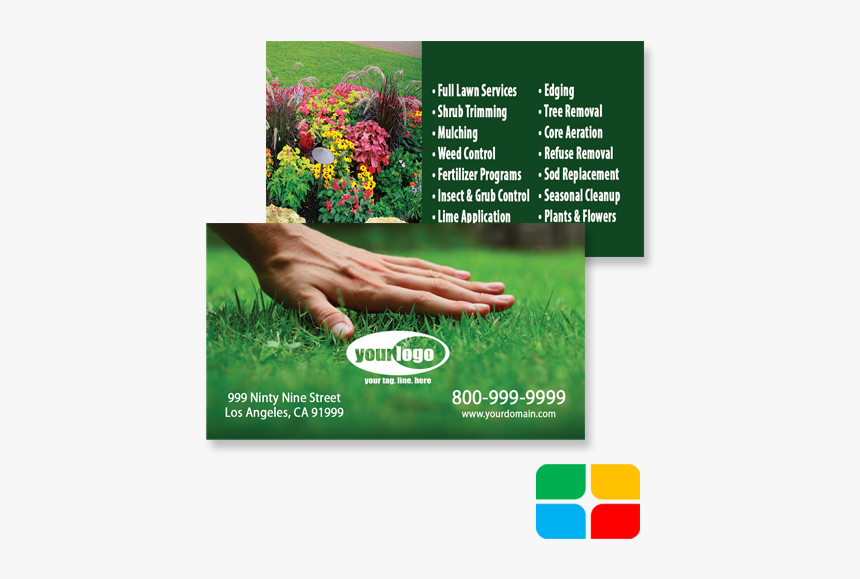 Landscaping Business Cards La010002, HD Png Download, Free Download