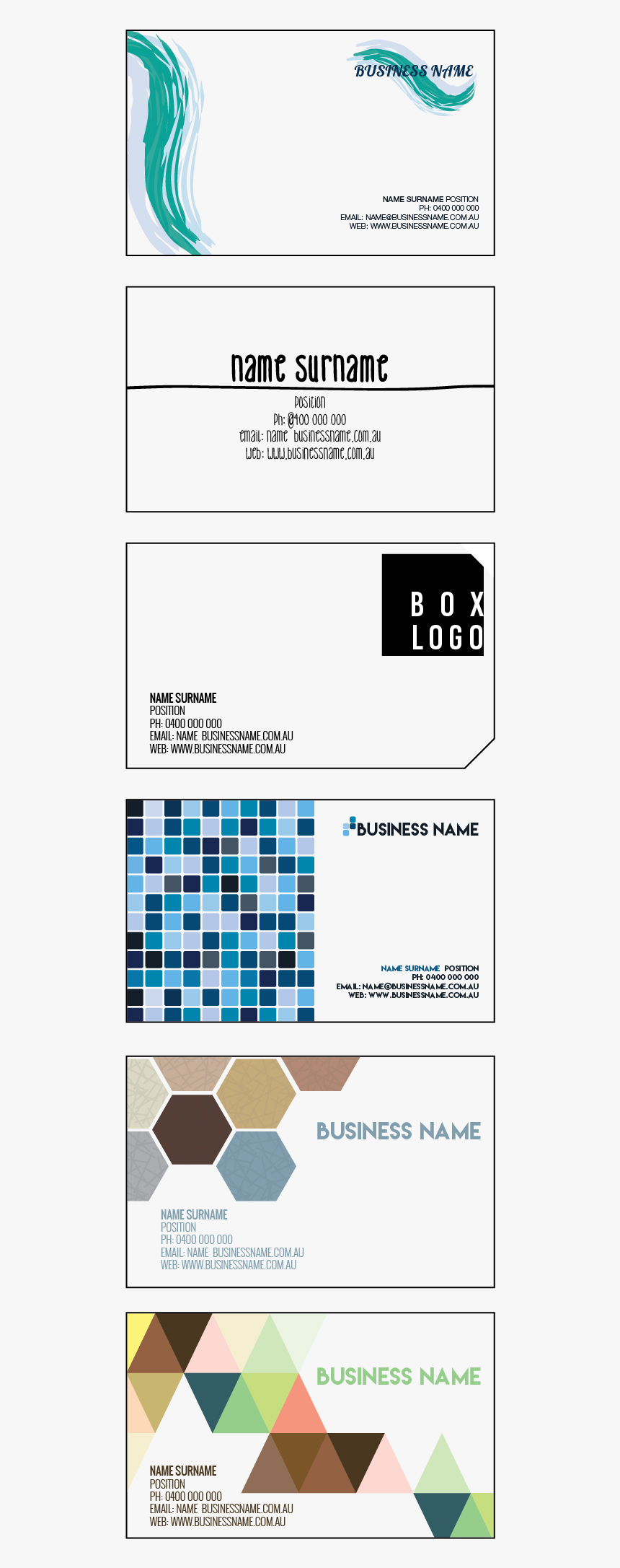 Business Card Template Png, Transparent Png, Free Download