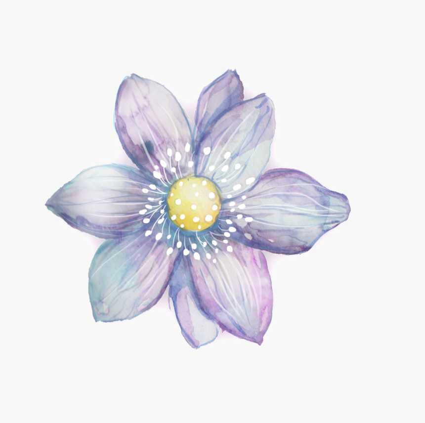 Purple White Petals Transparent Decorative, HD Png Download, Free Download