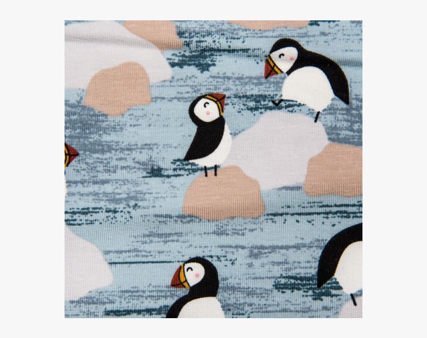 Cotton Jersey Printed Penguins Lines Light Blue, HD Png Download, Free Download