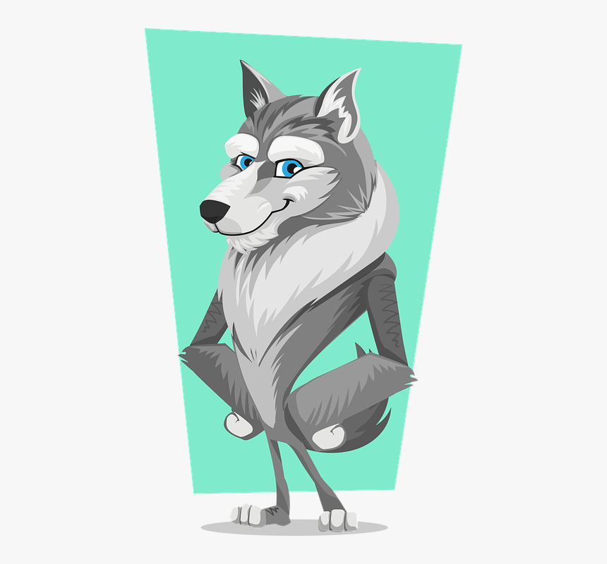 Wolf, Cute, Animal, Character, Male, Smiling, Friendly, HD Png Download, Free Download