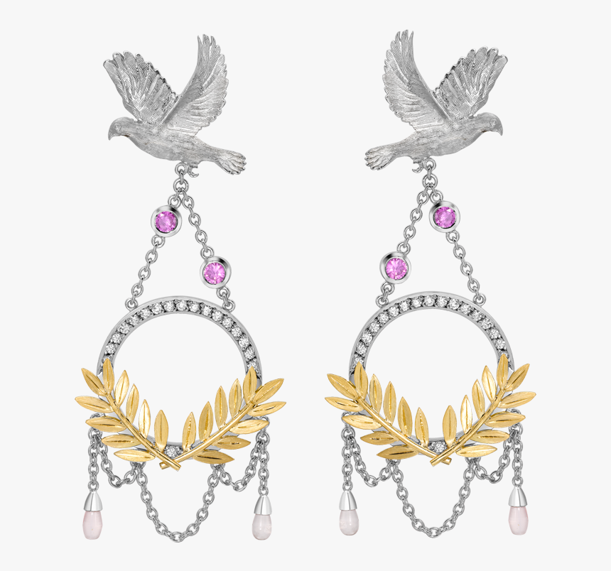 Dove & Olive Branch Drop Earrings, HD Png Download, Free Download