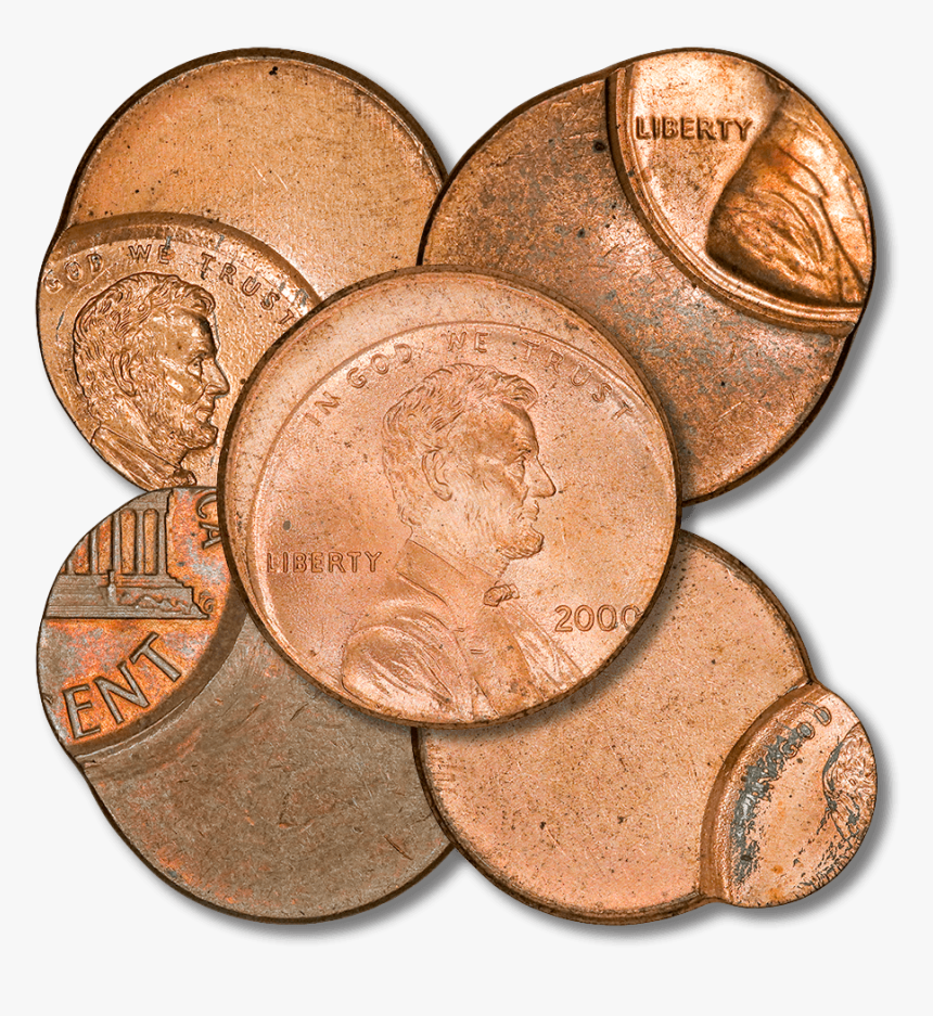 Five Different Off-center Lincoln Memorial Cents, HD Png Download, Free Download