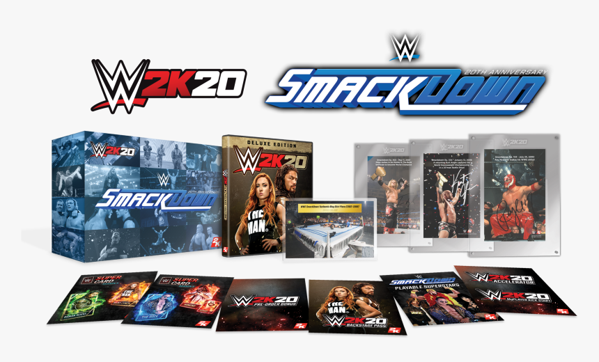 Wwe 2k20 Collectors Edition Content Smackdown 20 Anniversary, HD Png Download, Free Download